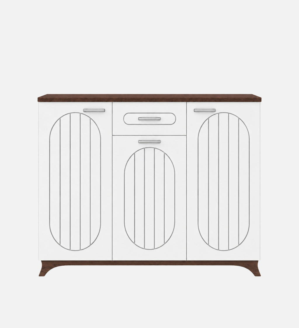 RayTrees Novo Shoe Rack | Walnut &amp; White Two-Tone Finish