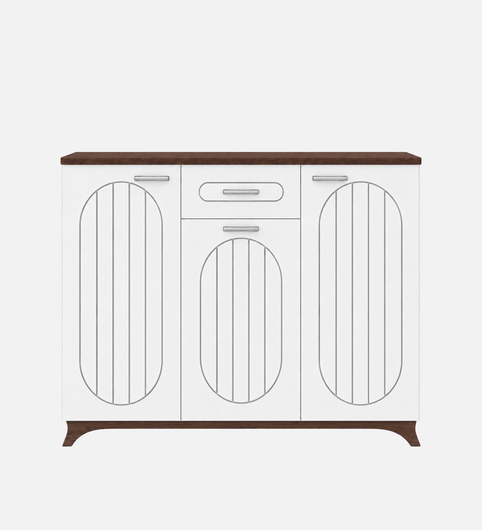 RayTrees Novo Shoe Rack | Walnut &amp; White Two-Tone Finish