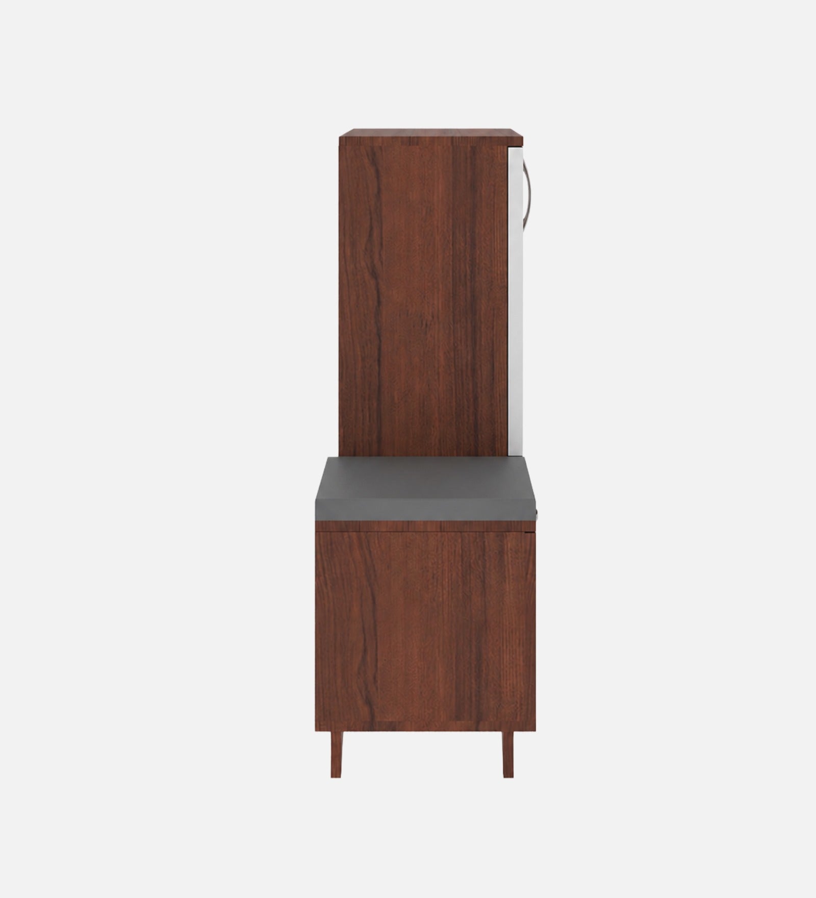 RayTrees Oscar Shoe Rack with Seating | Walnut &amp; White