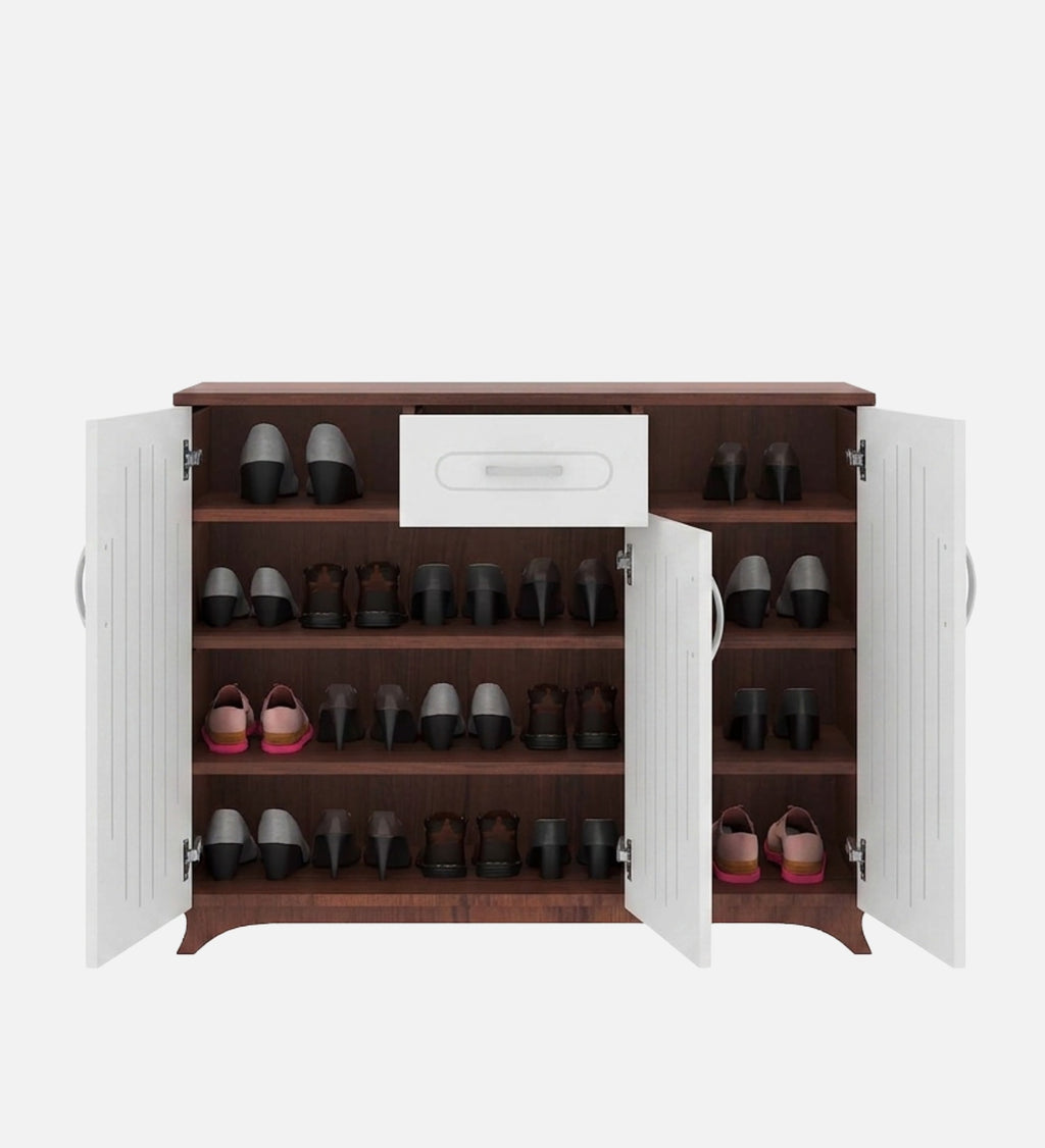 RayTrees Novo Shoe Rack | Walnut &amp; White Two-Tone Finish