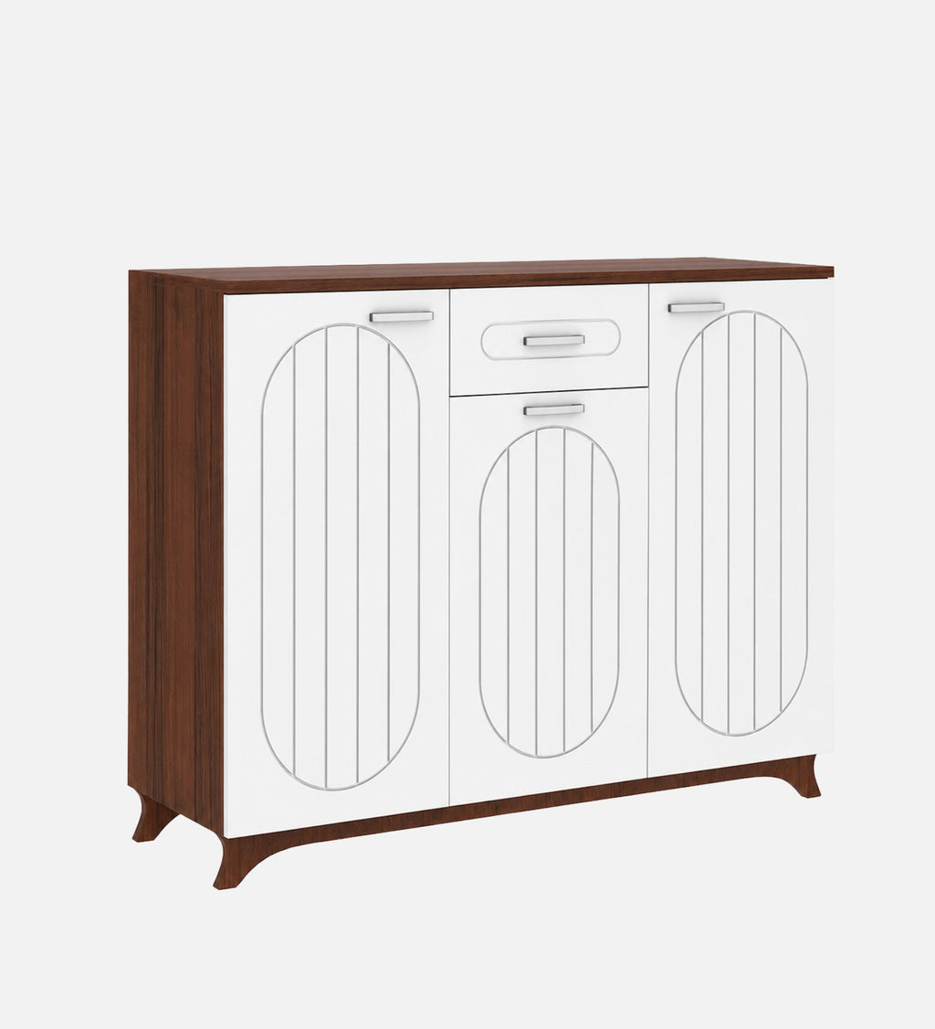 RayTrees Novo Shoe Rack | Walnut &amp; White Two-Tone Finish