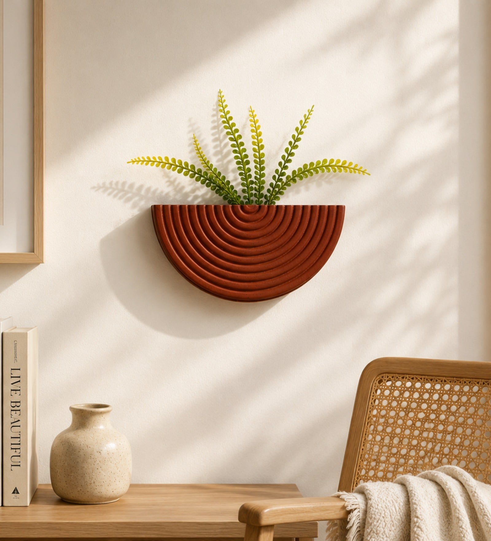 Wooden Planter - Walnut Finish Plant Stand