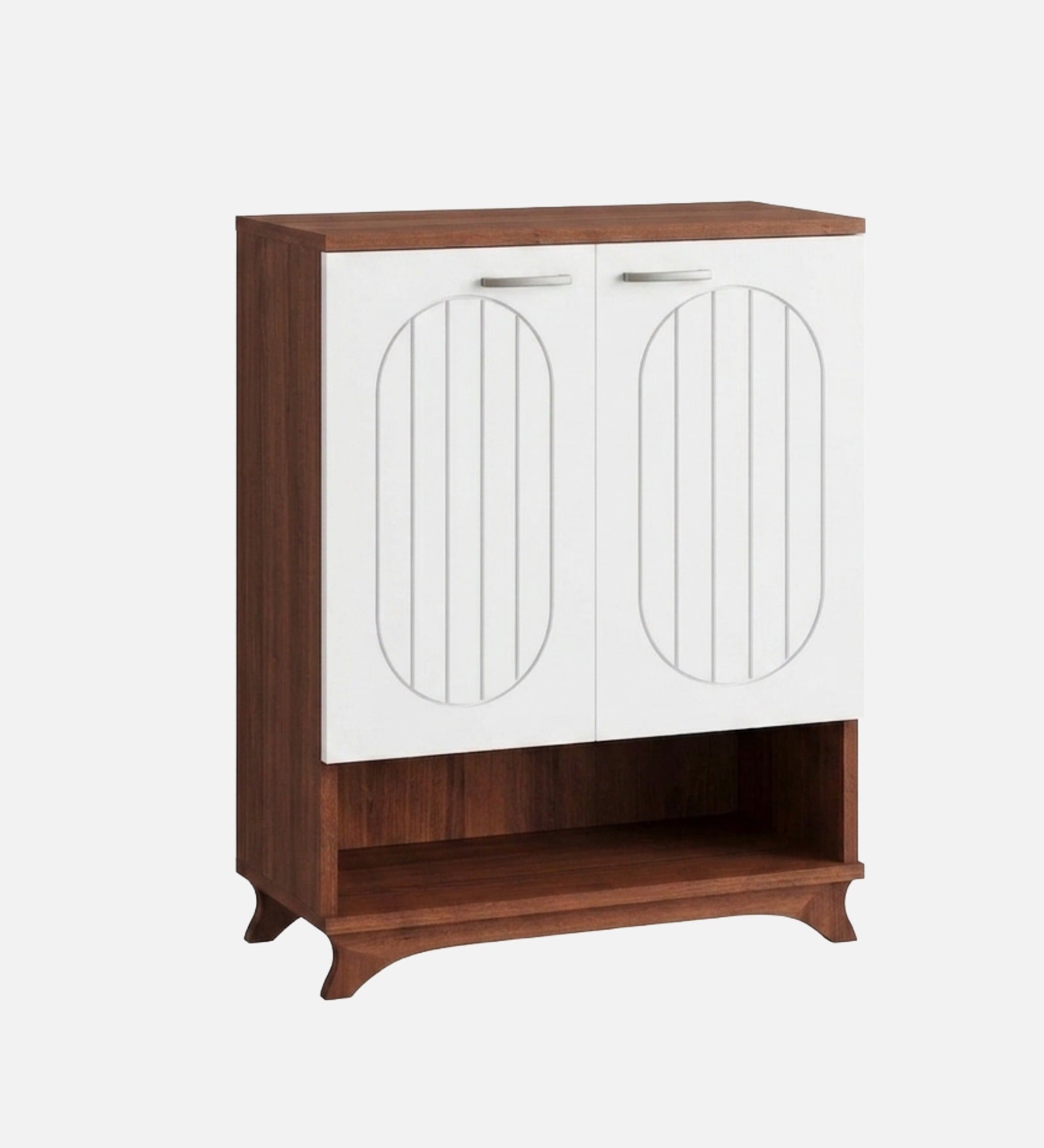 Walnut Finish Shoe Rack Bench with Cushioned Seat SR75 - additional angle 7