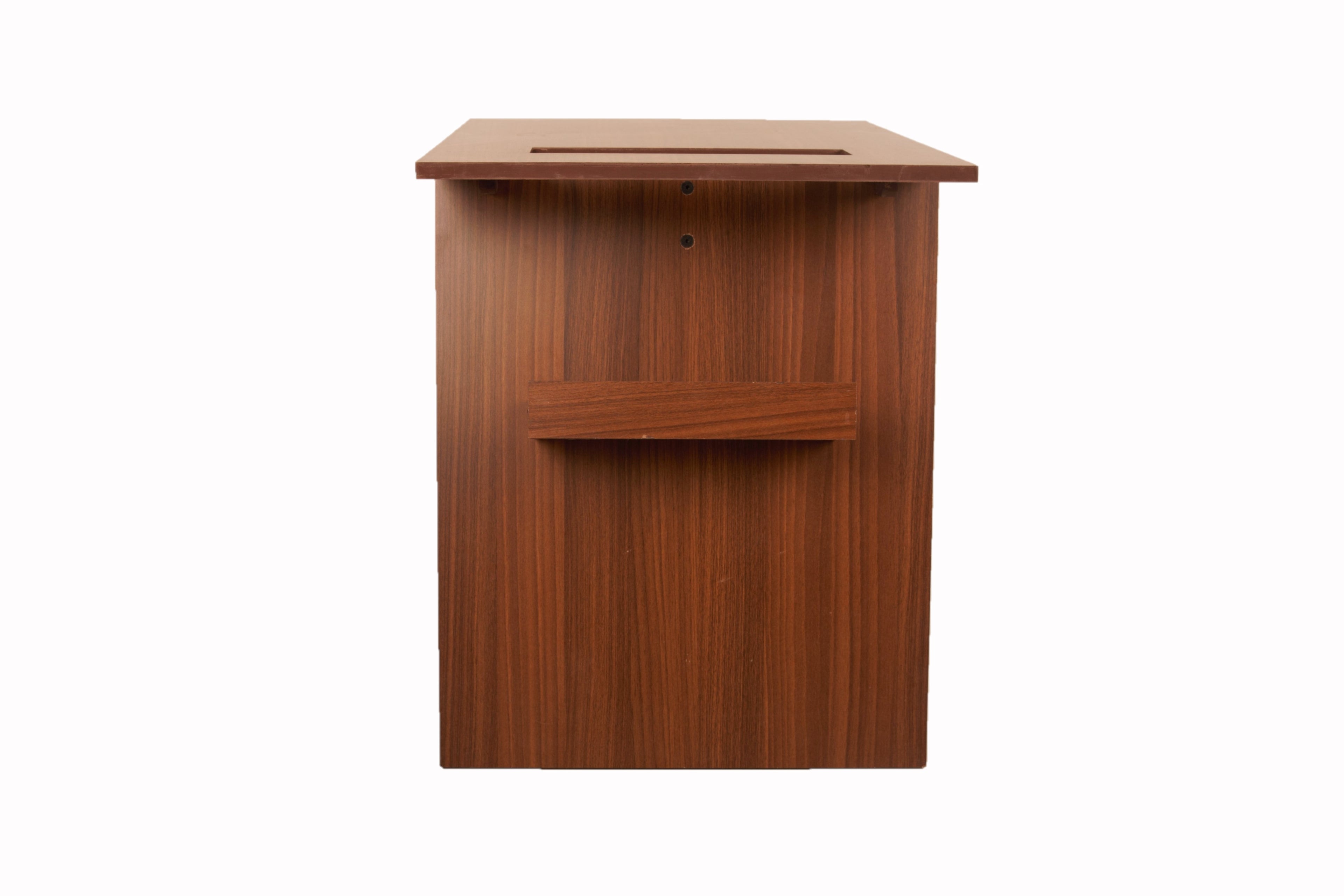 RayTrees Stylish End Table | Teak Finish, Metal Frame