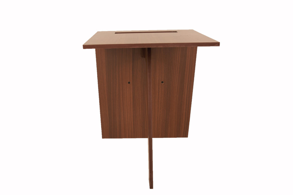 RayTrees Stylish End Table | Teak Finish, Metal Frame