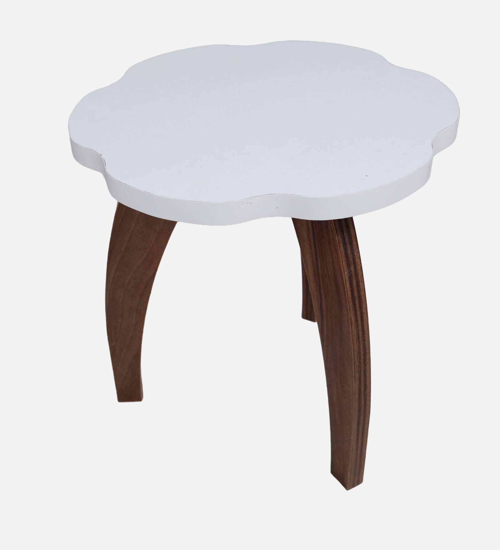 RayTrees Three Leg Wave Table | White Finish Stool