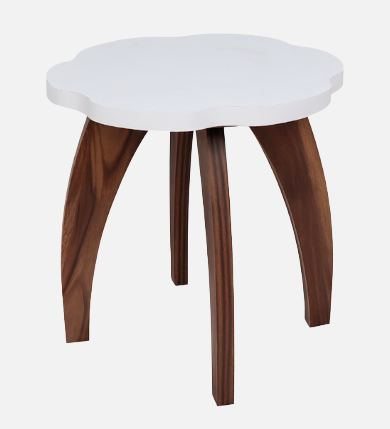RayTrees Four Leg Wave Table/Stool | White Finish