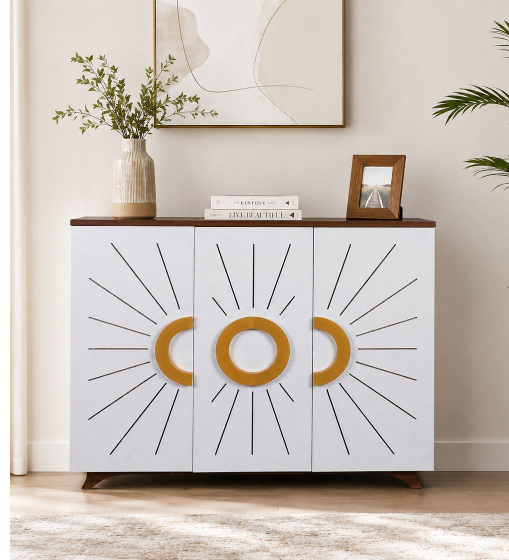 Atlas 22-Pairs 3 Door Shoe Cabinet | White Finish