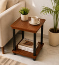 Valeria End Table - Walnut Finish Side Table