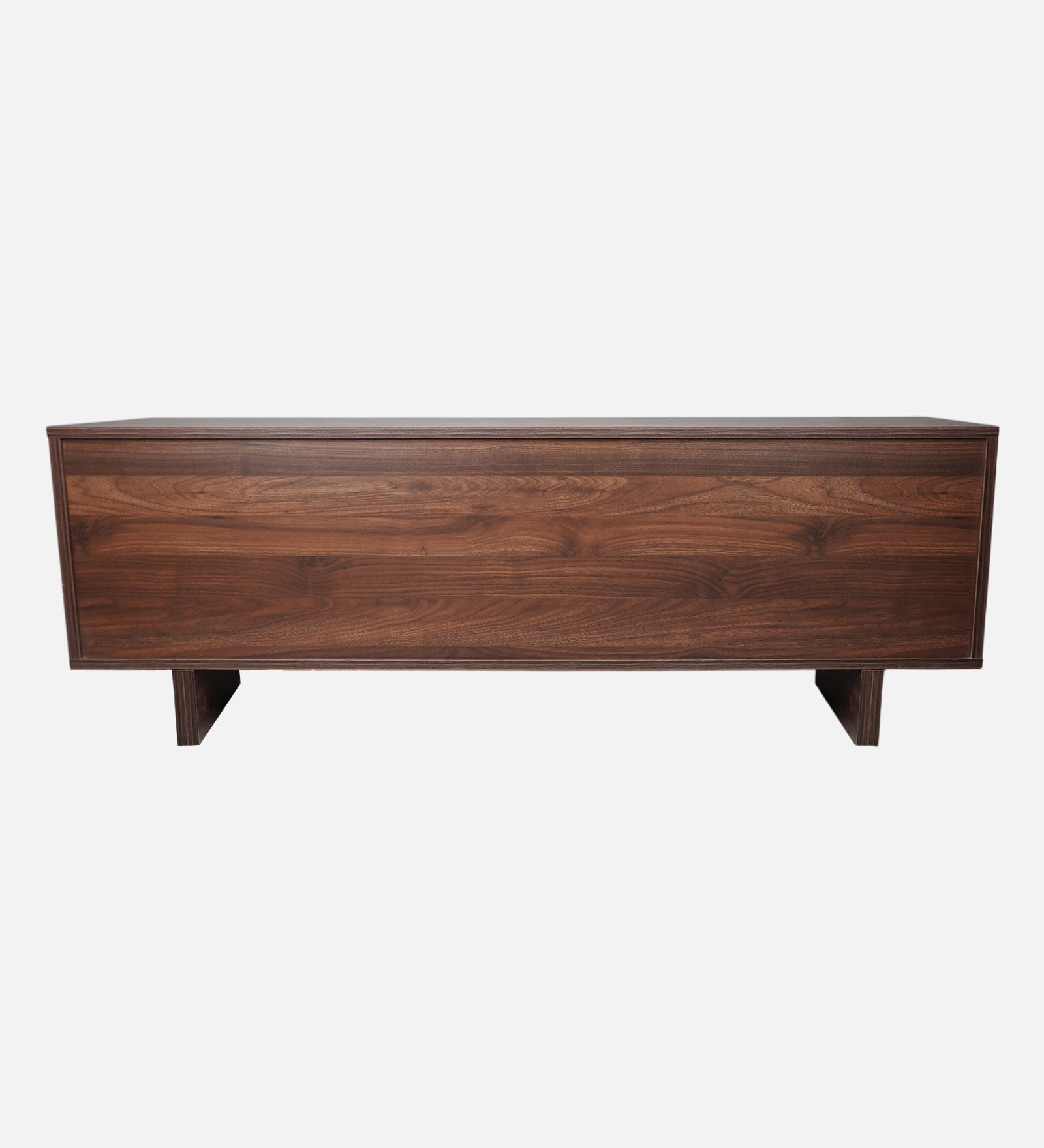 RayTrees Hexagonal Golden Strip TV Unit | White Finish