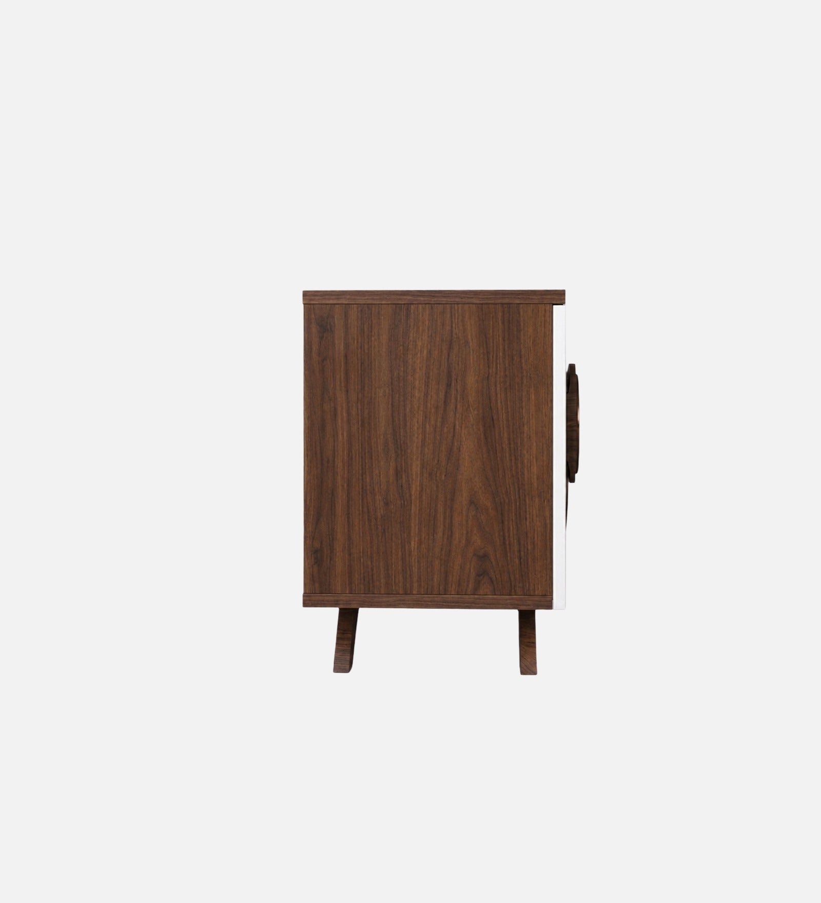 RayTrees Minimalist Strip Handle TV Unit | White Finish