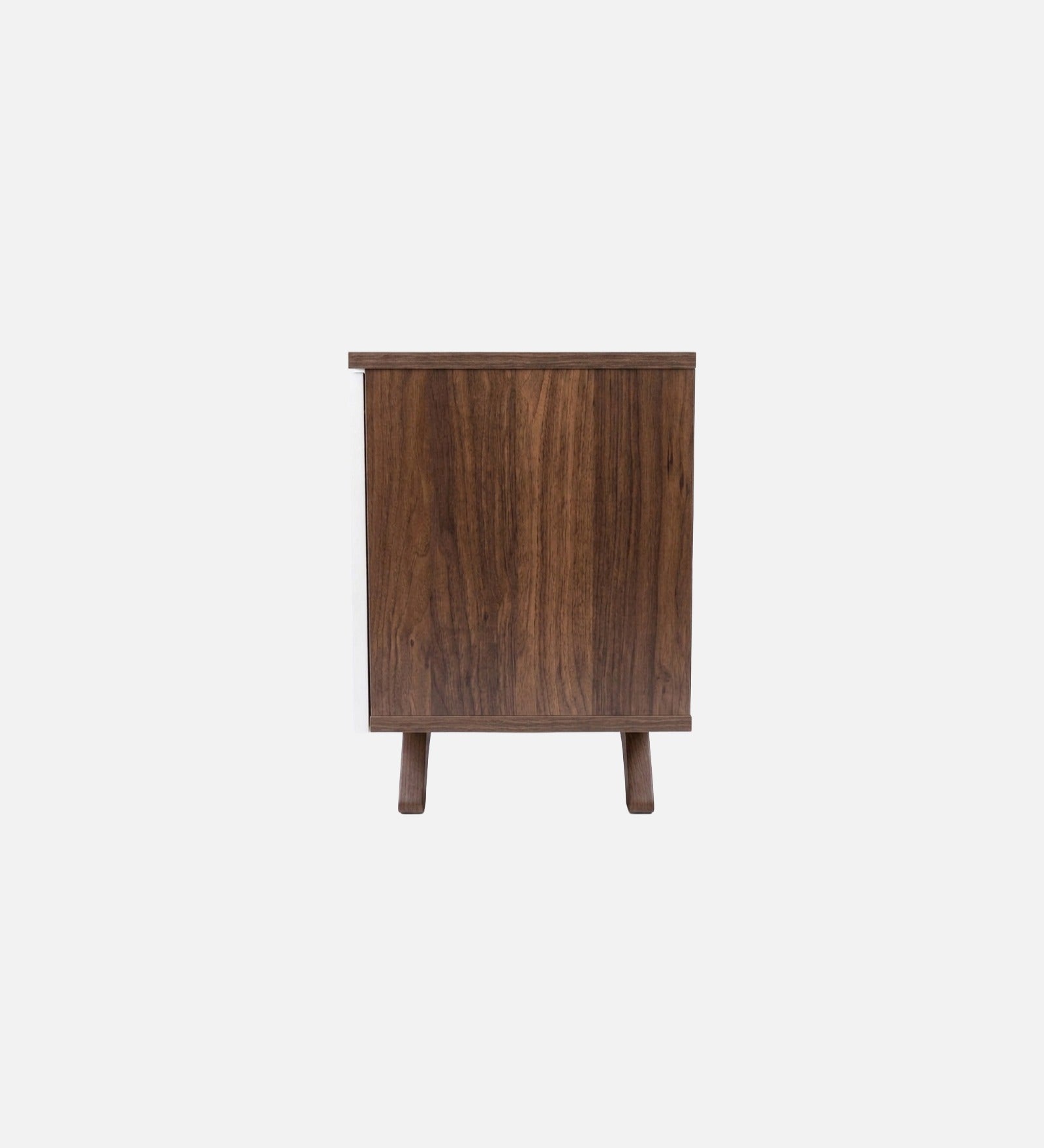 RayTrees Curved Panel TV Unit | White Finish