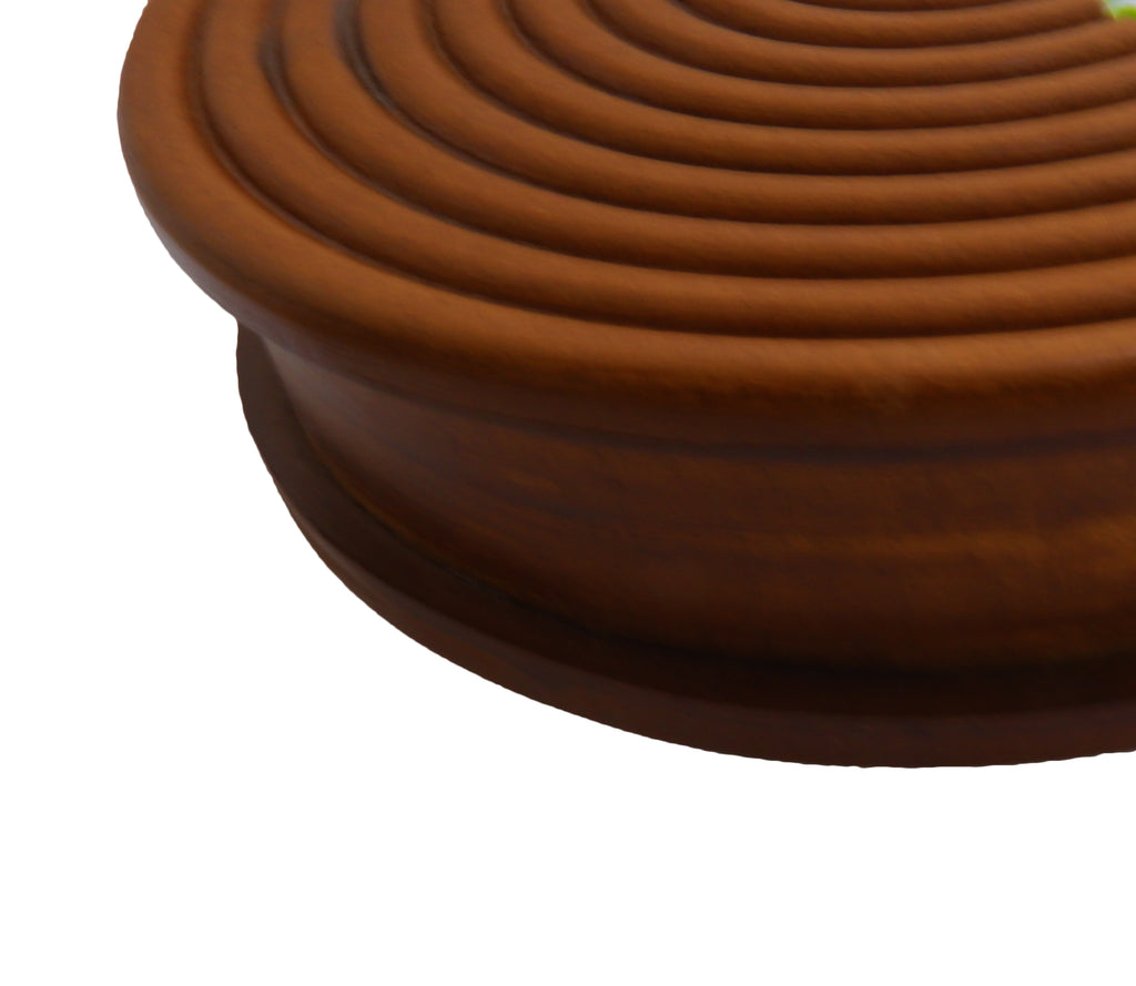 Wooden Planter - Walnut Finish Plant Stand - additional angle