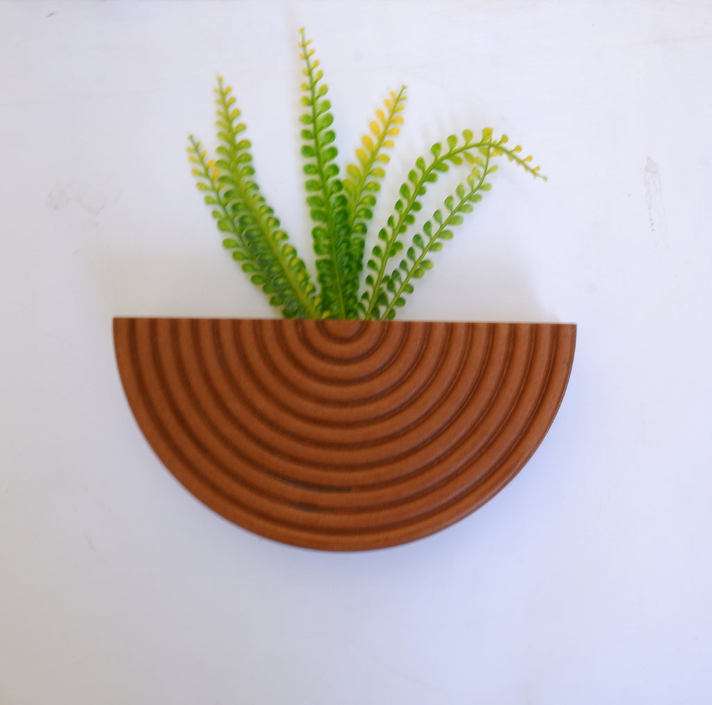 Wooden Planter - Walnut Finish Plant Stand - additional angle 2