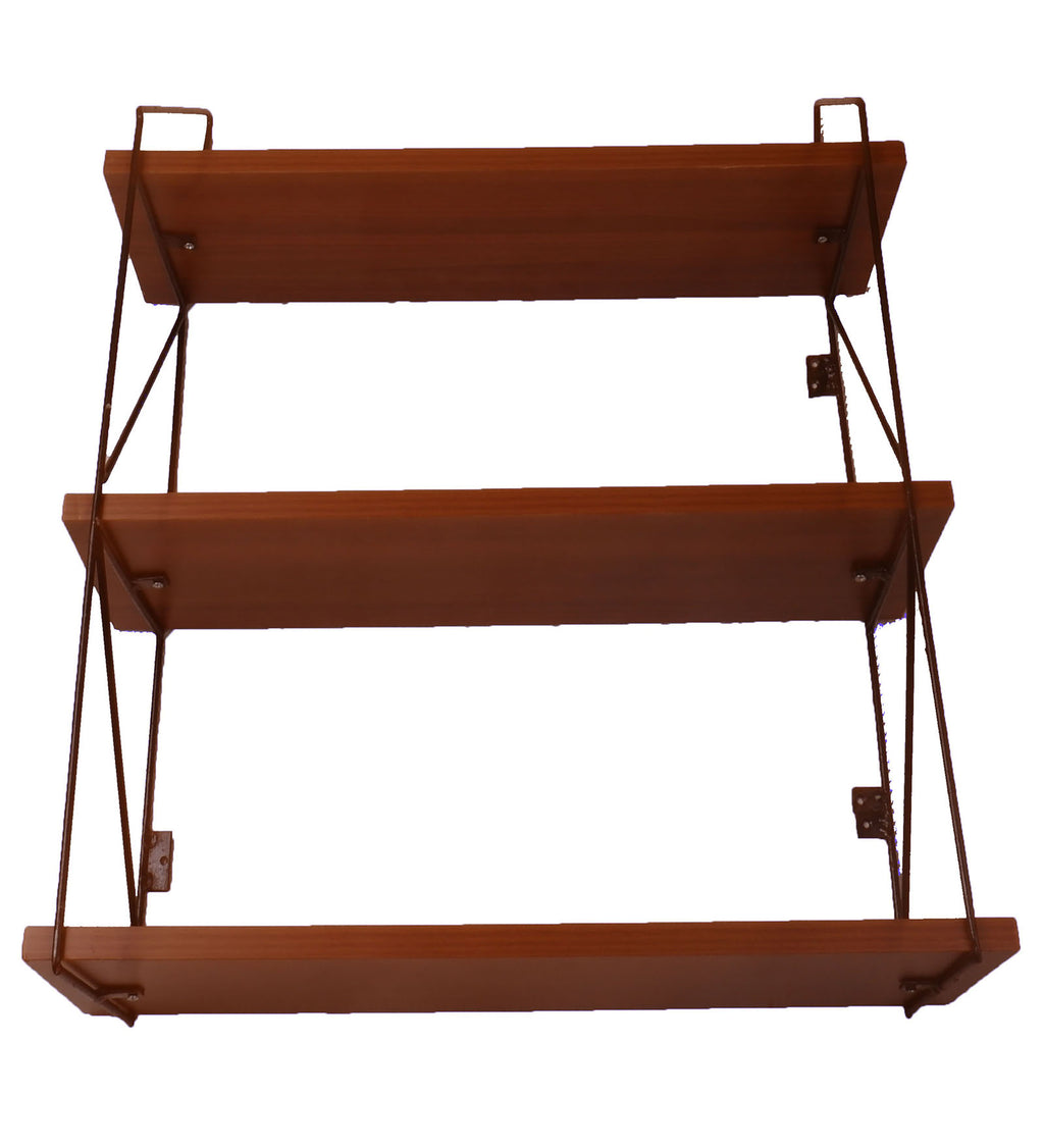Metal Frame Bookshelf - Industrial-Style Wood & Metal - product on plain background