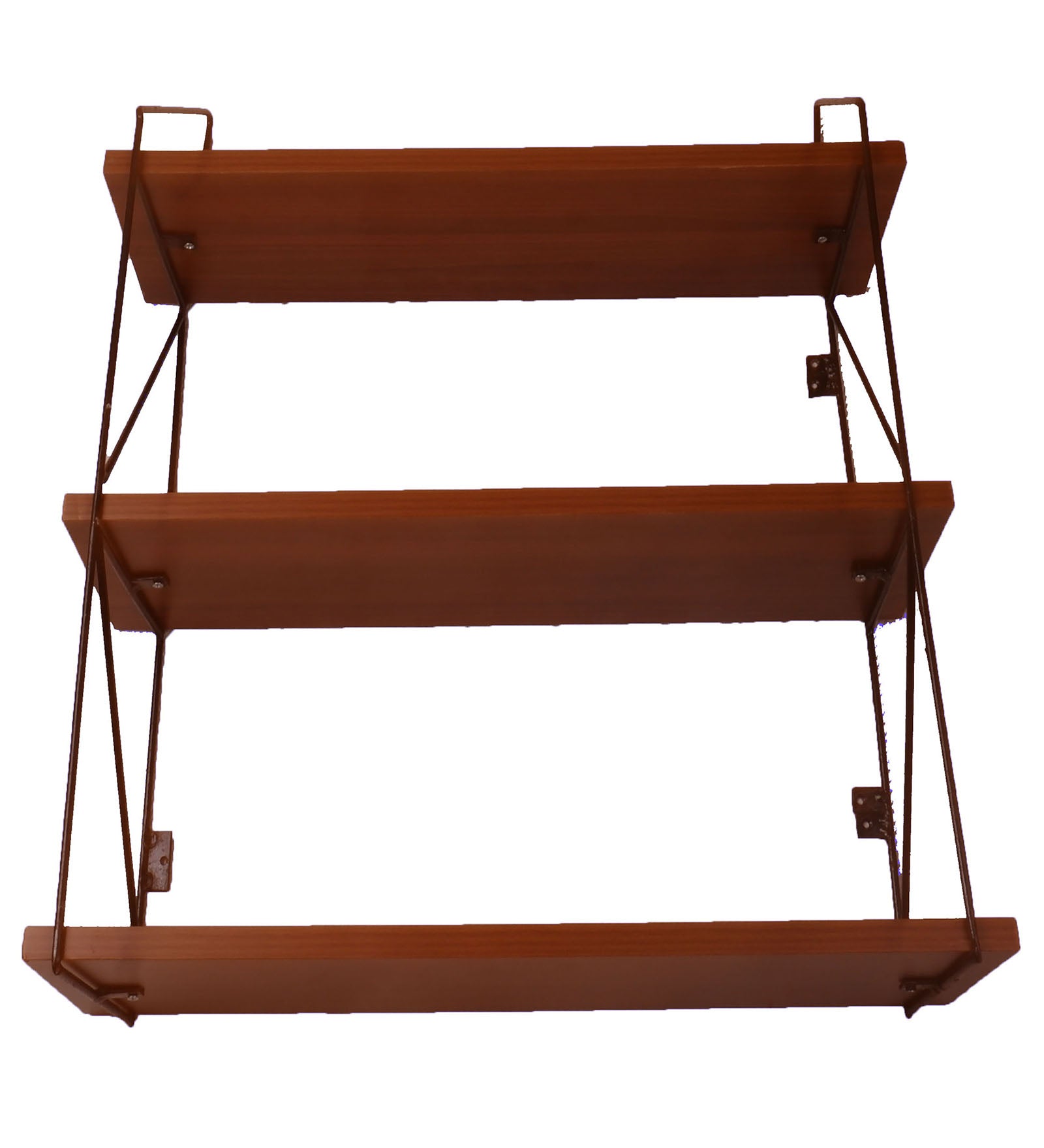 Metal Frame Bookshelf - Industrial-Style Wood & Metal - product on plain background