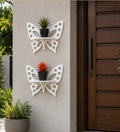 Butterfly Wall Shelf Set of Two - White Finish
