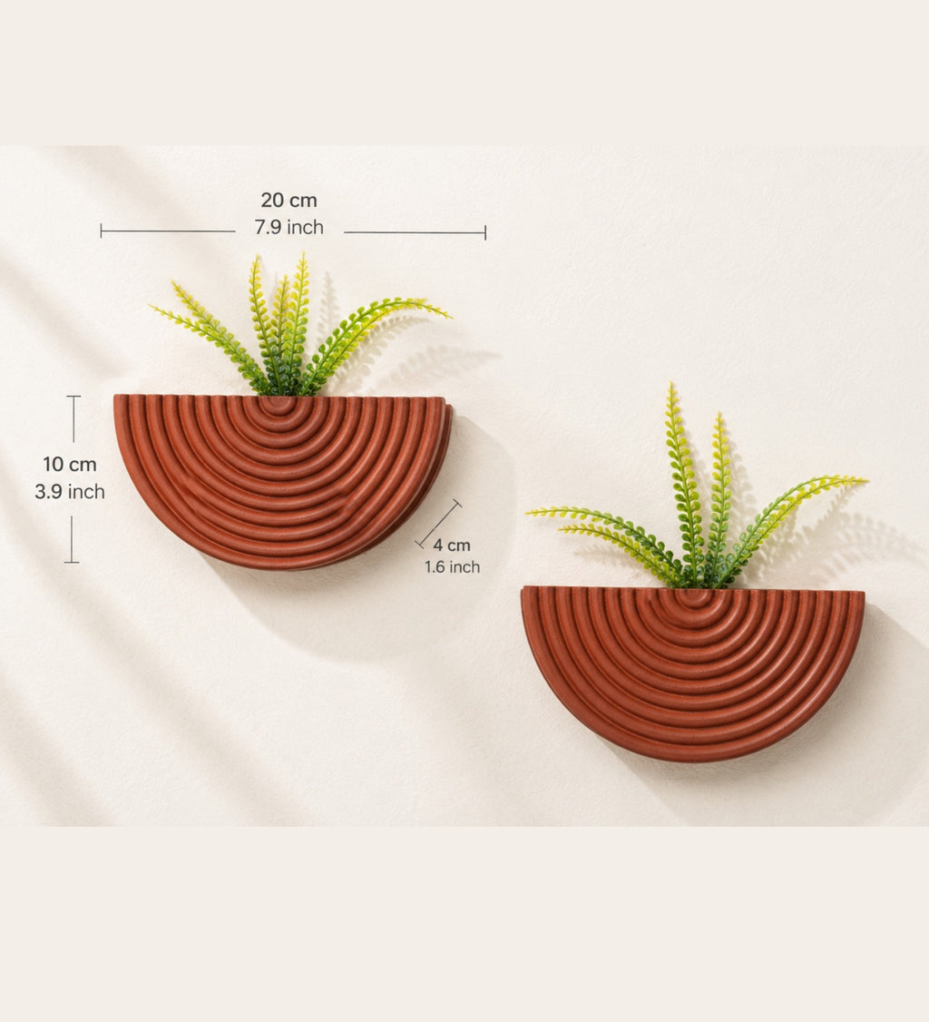 Set of Two Wooden Planters - Walnut Finish - additional angle 2