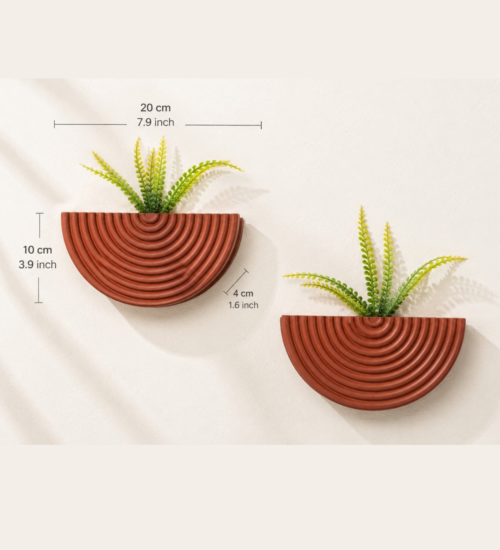Set of Two Wooden Planters - Walnut Finish - additional angle 2